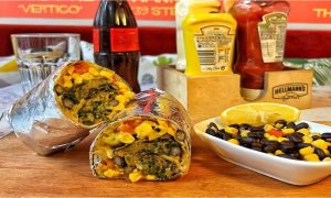 Ispanaklı Vejeteryan Burrito